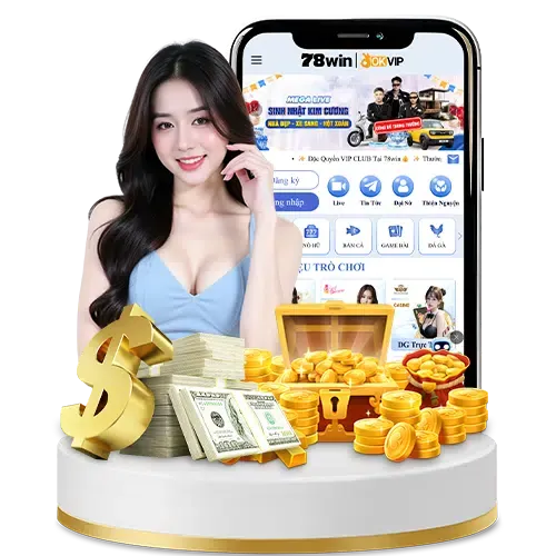 Biểu tượng tiền thưởng lớn với cờ chiến thắng, tượng trưng cho khuyến mãi chào mừng
